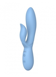 Голубой вибратор-кролик из силикона Isida - 21 см. - Le Frivole