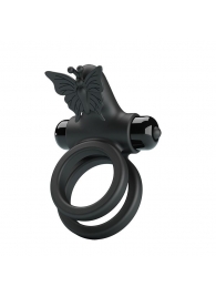 Черное эрекционное виброкольцо Passionate Ring IX - Baile - в Санкт-Петербурге купить с доставкой
