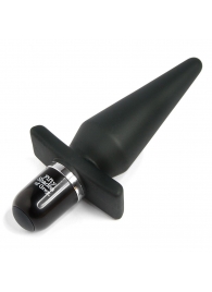 Черная анальная пробка с вибрацией Delicious Fullness Vibrating Butt Plug - 14 см. - Fifty Shades of Grey