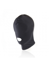 Черный текстильный шлем с прорезью для рта - Notabu - купить с доставкой в Санкт-Петербурге