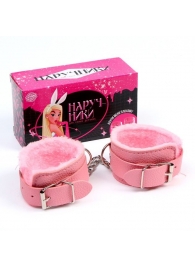 Стильные розовые наручники с мягкой подкладкой - Сима-Ленд - купить с доставкой в Санкт-Петербурге