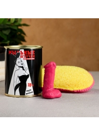Набор в консервной банке «Мыльные штучки для грязной сучки»: мыло и мочалка - Сима-Ленд - купить с доставкой в Санкт-Петербурге