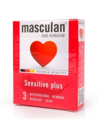 Презервативы Masculan Sensitive plus - 3 шт. - Masculan - купить с доставкой в Санкт-Петербурге