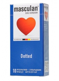 Презервативы с пупырышками Masculan Dotted - 10 шт. - Masculan - купить с доставкой в Санкт-Петербурге