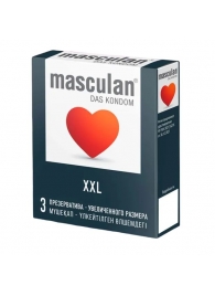 Презервативы увеличенного размера Masculan XXL - 3 шт. - Masculan - купить с доставкой в Санкт-Петербурге