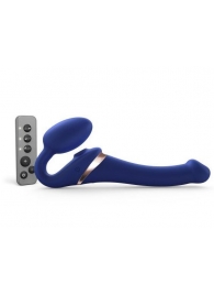 Синий безремневой страпон Multi Orgasm Size S с клиторальной стимуляцией - Strap-on-me - купить с доставкой #SOTBIT_REGIONS_UF_V_REGION_NAME#