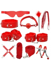 Красный БДСМ-набор «Оки-Чпоки» из 11 предметов - Сима-Ленд - купить с доставкой в Санкт-Петербурге