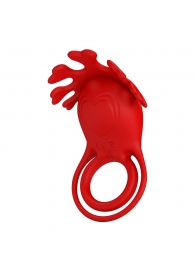 Красное эрекционное кольцо с вибрацией Ruben - Baile - в Санкт-Петербурге купить с доставкой