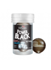 Интимный гель Power Black Hot Ball с охлаждающе-разогревающим эффектом (2 шарика по 3 гр.) - HotFlowers - купить с доставкой в Санкт-Петербурге