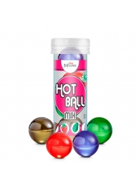 Ароматизированный лубрикант Hot Ball Mix на масляной основе (4 шарика по 3 гр.) - HotFlowers - купить с доставкой в Санкт-Петербурге