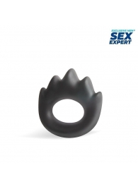 Черное эрекционное кольцо в форме пламени - Bior toys - в Санкт-Петербурге купить с доставкой