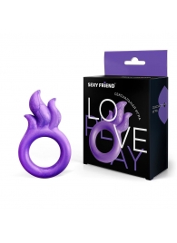 Фиолетовое эрекционное кольцо с язычками пламени - 1137 - в Санкт-Петербурге купить с доставкой