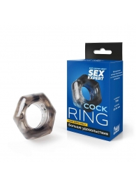 Дымчатое эрекционное кольцо в форме гайки - Sex Expert - в Санкт-Петербурге купить с доставкой