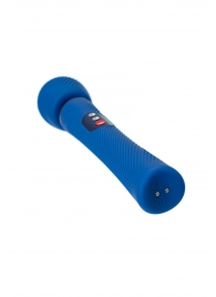 Синий вибромассажер Vim Vibrating Wand - 31,3 см. - Fun Factory