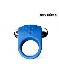 Синее эрекционное кольцо с виброэлементом - 1137 - в Санкт-Петербурге купить с доставкой