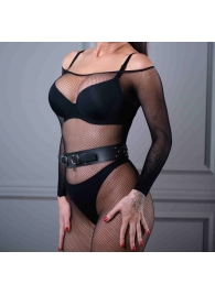 Черный кожаный пояс Sex Game - БДСМ Арсенал - купить с доставкой в Санкт-Петербурге