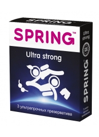 Ультрапрочные презервативы SPRING ULTRA STRONG - 3 шт. - SPRING - купить с доставкой в Санкт-Петербурге