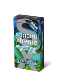 Презервативы Sagami Xtreme Mint с ароматом мяты - 10 шт. - Sagami - купить с доставкой в Санкт-Петербурге
