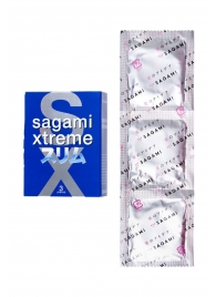 Розовые презервативы Sagami Xtreme FEEL FIT 3D - 3 шт. - Sagami - купить с доставкой в Санкт-Петербурге