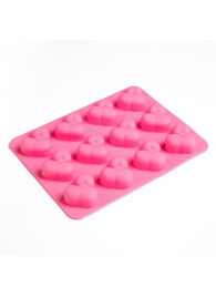 Ярко-розовая силиконовая форма для льда с фаллосами - Сима-Ленд - купить с доставкой в Санкт-Петербурге