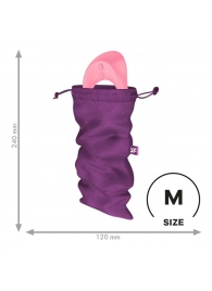 Фиолетовый мешочек для хранения игрушек Treasure Bag M - Satisfyer - купить с доставкой в Санкт-Петербурге