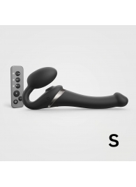 Черный безремневой страпон Multi Orgasm Size S с клиторальной стимуляцией - Strap-on-me - купить с доставкой #SOTBIT_REGIONS_UF_V_REGION_NAME#