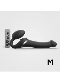 Черный безремневой страпон Multi Orgasm Size M с клиторальной стимуляцией - Strap-on-me - купить с доставкой #SOTBIT_REGIONS_UF_V_REGION_NAME#