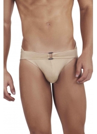 Золотистые мужские трусы-брифы с поясом Flashing Brief - Clever Masculine Underwear купить с доставкой