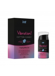 Жидкий вибратор Vibration Cotton Candy с ароматом сахарной ваты - 15 мл. - INTT - купить с доставкой в Санкт-Петербурге