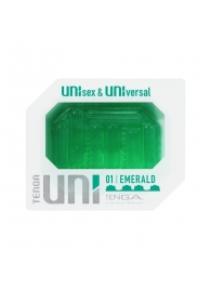 Зеленый мастурбатор-стимулятор Tenga Uni Emerald - Tenga - в Санкт-Петербурге купить с доставкой