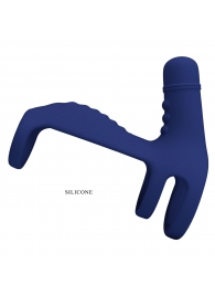 Синяя вибронасадка на пенис Vibrating Penis Sling - Baile - в Санкт-Петербурге купить с доставкой