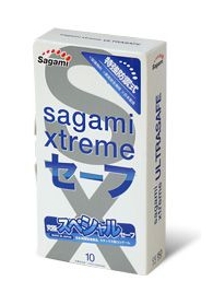 Презервативы Sagami Xtreme Ultrasafe с двойным количеством смазки - 10 шт. - Sagami - купить с доставкой в Санкт-Петербурге