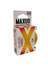 Презервативы анатомической формы Maxus Sensual - 3 шт. - Maxus - купить с доставкой в Санкт-Петербурге