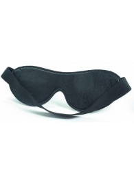Черная кожаная маска на глаза - БДСМ Арсенал - купить с доставкой в Санкт-Петербурге