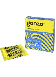 Классические презервативы с обильной смазкой Ganzo Classic - 3 шт. - Ganzo - купить с доставкой в Санкт-Петербурге