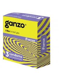 Тонкие презервативы для большей чувствительности Ganzo Sence - 3 шт. - Ganzo - купить с доставкой в Санкт-Петербурге
