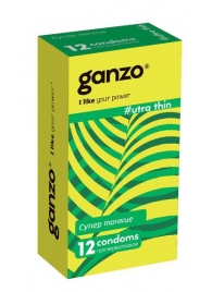 Ультратонкие презервативы Ganzo Ultra thin - 12 шт. - Ganzo - купить с доставкой в Санкт-Петербурге
