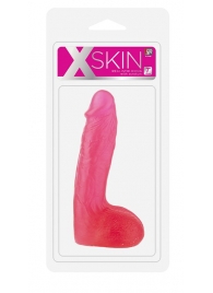 Розовый фаллоимитатор XSKIN 7 PVC DONG - 18 см. - Dream Toys