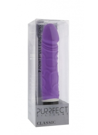 Фиолетовый вибратор-реалистик PURRFECT SILICONE CLASSIC 6.5INCH - 16,5 см. - Dream Toys