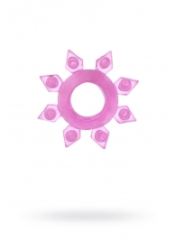 Розовое гелевое эрекционное кольцо-звезда - Toyfa Basic - в Санкт-Петербурге купить с доставкой