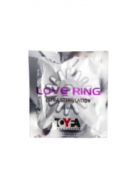 Прозрачное гелевое эрекционное кольцо с шипиками - Toyfa Basic - в Санкт-Петербурге купить с доставкой