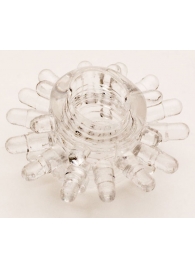 Прозрачное гелевое эрекционное кольцо с шипиками - Toyfa Basic - в Санкт-Петербурге купить с доставкой