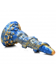 Голубой фантазийный фаллоимитатор Lord Kraken Tentacled Silicone Dildo - 21 см. - XR Brands