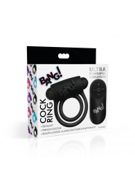 Черное эрекционное виброкольцо 28X Remote Control Vibrating Cock Ring   Bullet - XR Brands - в Санкт-Петербурге купить с доставкой