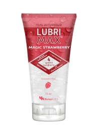 Интимный гель-смазка на водной основе Lubrimax Magic Strawberry - 75 мл. - ИнтелБИО - купить с доставкой в Санкт-Петербурге