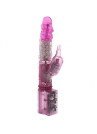 Розовый вибратор с клиторальным отростком JK UNDENIABLE 7.5 PEARL DIVER - 19 см. - NMC