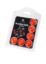 Набор из 6 шариков с массажным маслом Brazilian Balls с ароматом ягод - Secret Play - купить с доставкой в Санкт-Петербурге