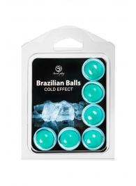 Набор из 6 шариков с массажным маслом Brazilian Balls с охлаждающим эффектом - Secret Play - купить с доставкой в Санкт-Петербурге