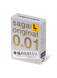 Презервативы Sagami Original 0.01 L-size увеличенного размера - 2 шт. - Sagami - купить с доставкой в Санкт-Петербурге