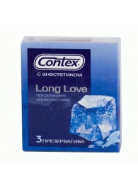 Презервативы с продлевающей смазкой Contex Long Love - 3 шт. - Contex - купить с доставкой в Санкт-Петербурге